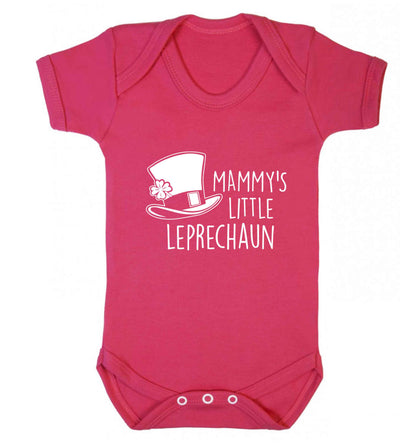 Mammy's little leprechaun baby vest dark pink 18-24 months