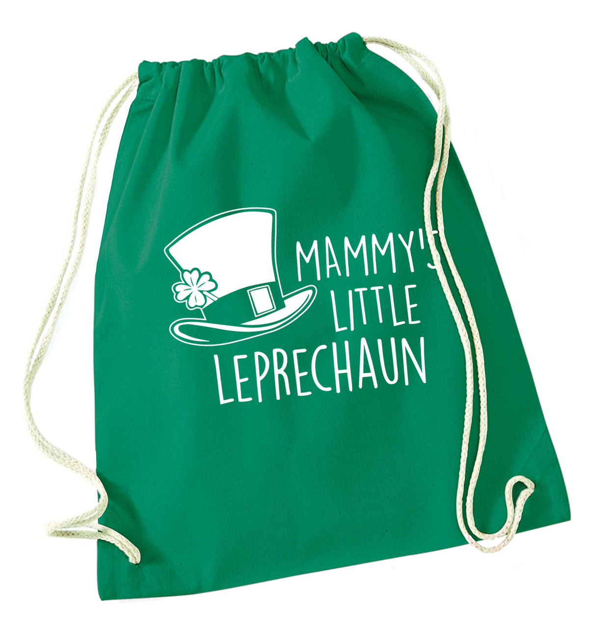 Mammy's little leprechaun green drawstring bag