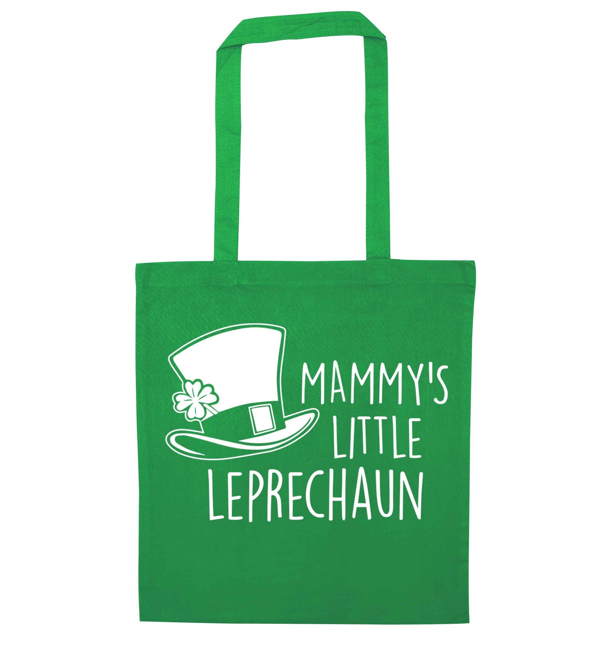 Mammy's little leprechaun green tote bag