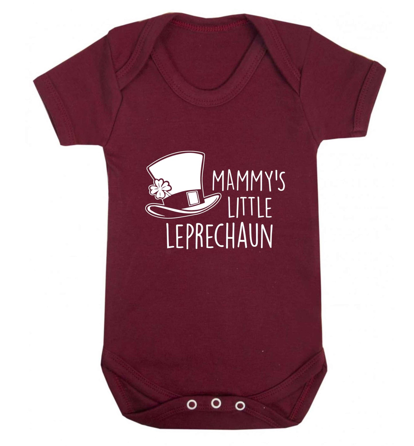 Mammy's little leprechaun baby vest maroon 18-24 months