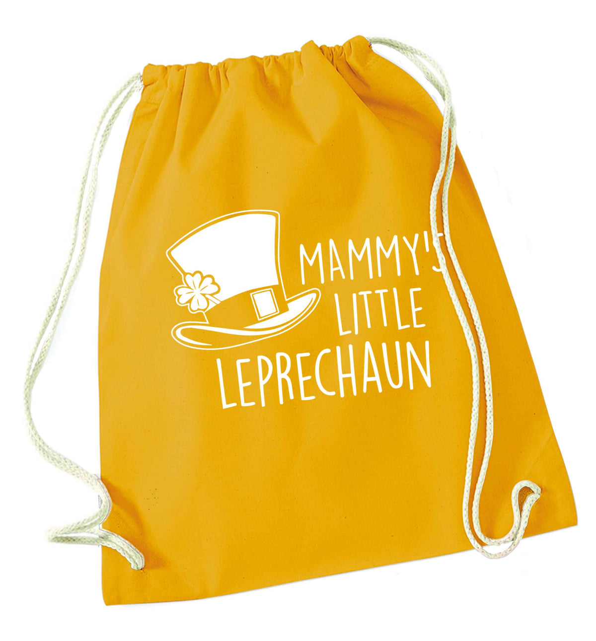 Mammy's little leprechaun mustard drawstring bag