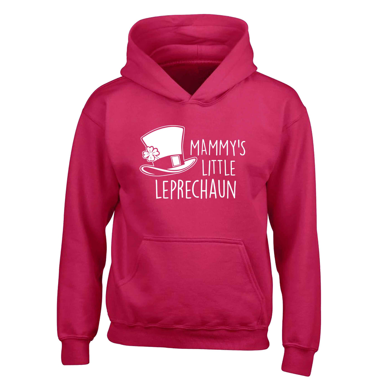 Mammy's little leprechaun children's pink hoodie 12-13 Years