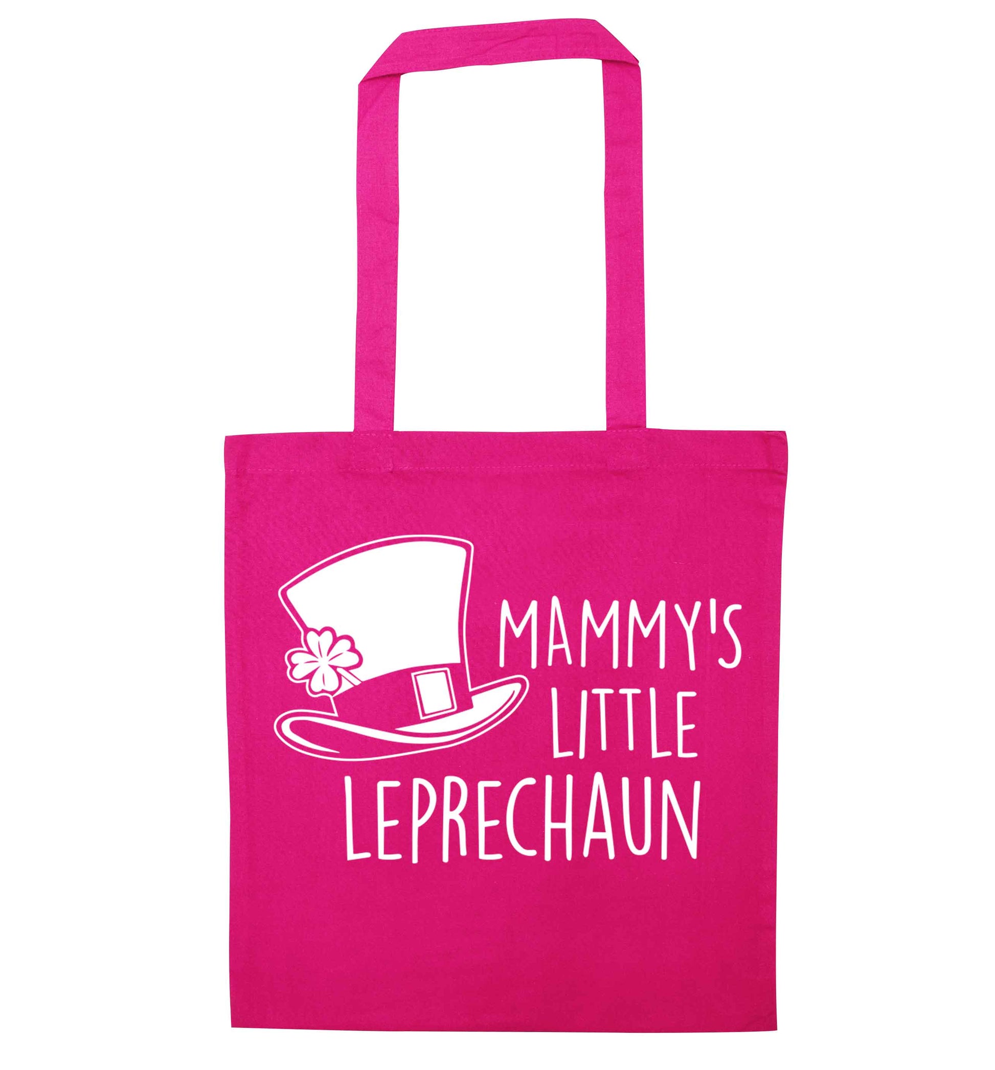 Mammy's little leprechaun pink tote bag