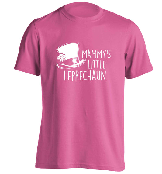 Mammy's little leprechaun adults unisex pink Tshirt 2XL