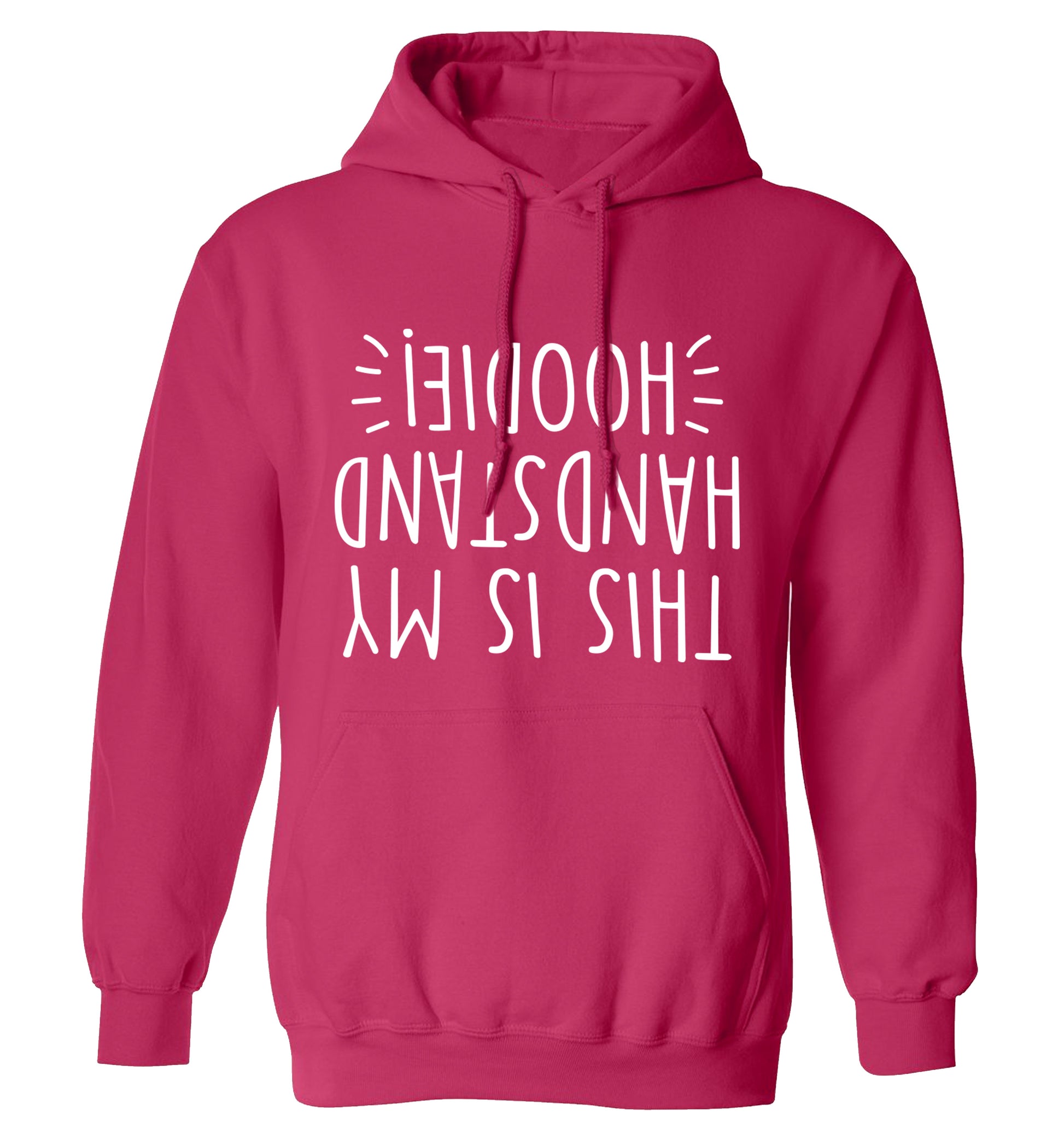 This is my handstand adults unisex pink hoodie 2XL