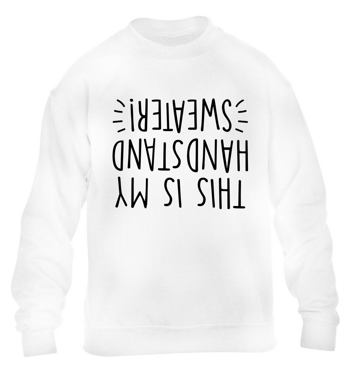 This is my handstand children's white sweater 12-13 Years