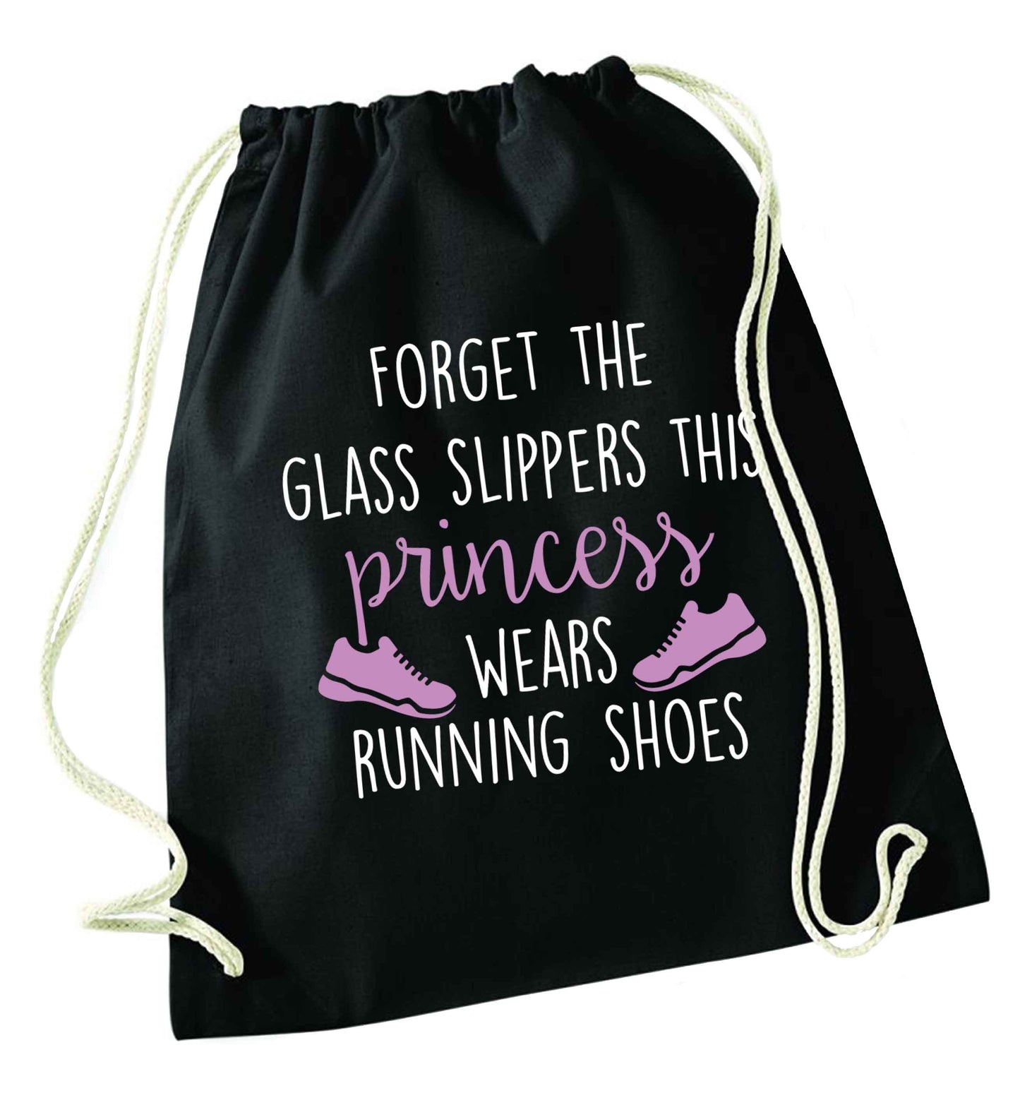 Forget the glass slippers this princess wears running shoes black drawstring bag