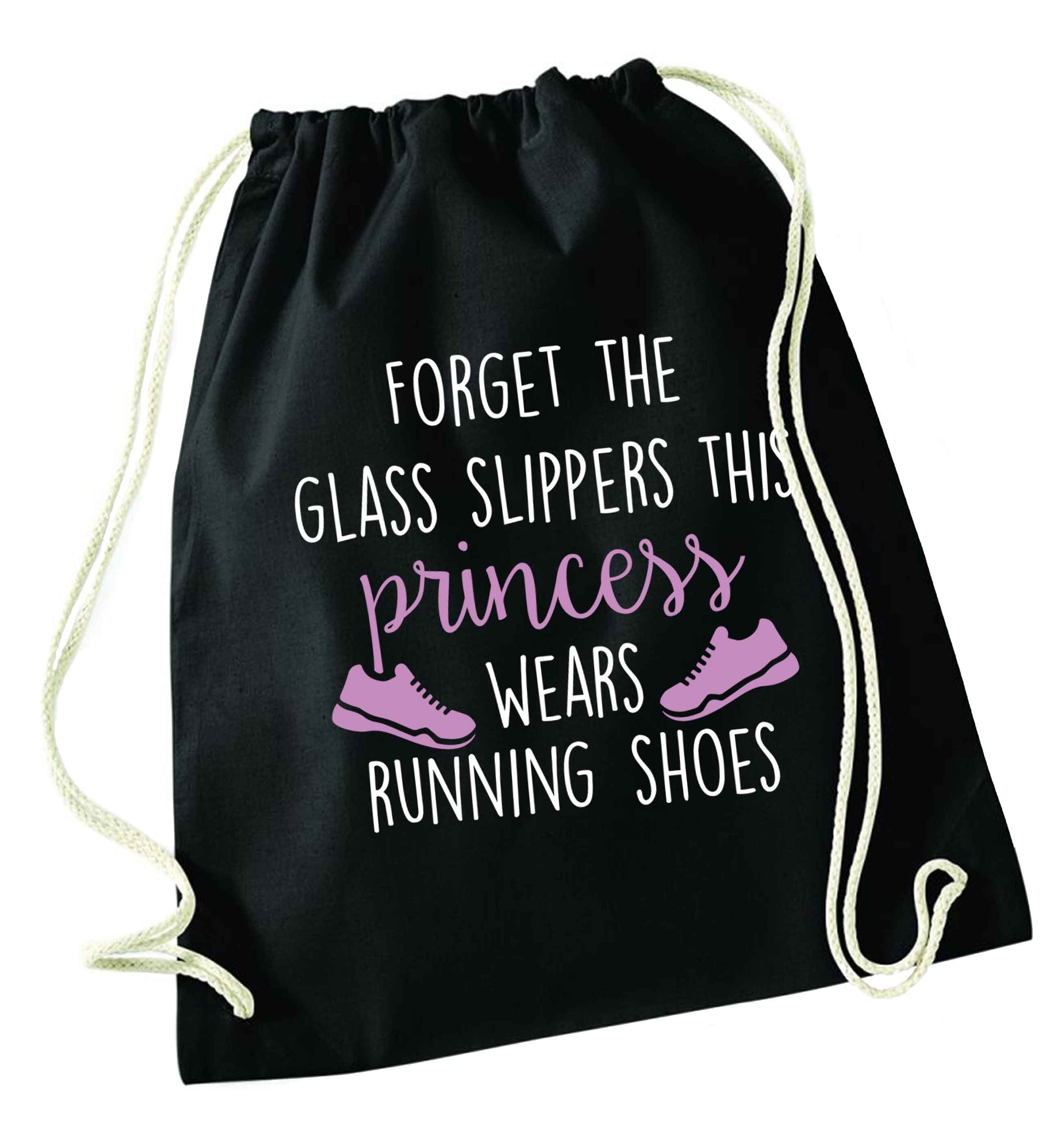 Forget the glass slippers this princess wears running shoes black drawstring bag
