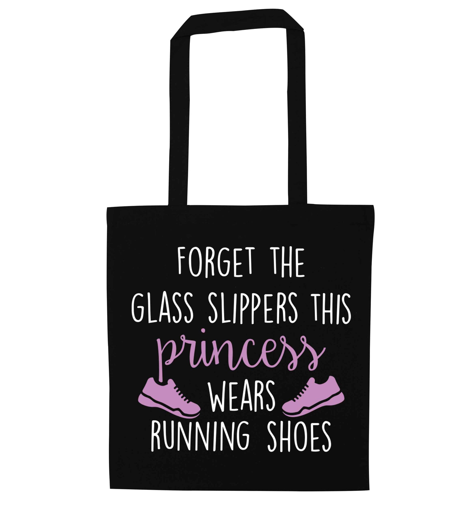 Forget the glass slippers this princess wears running shoes black tote bag