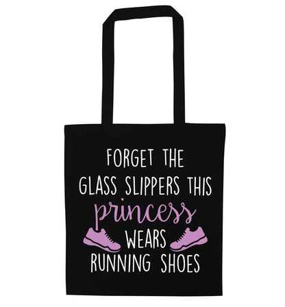 Forget the glass slippers this princess wears running shoes black tote bag