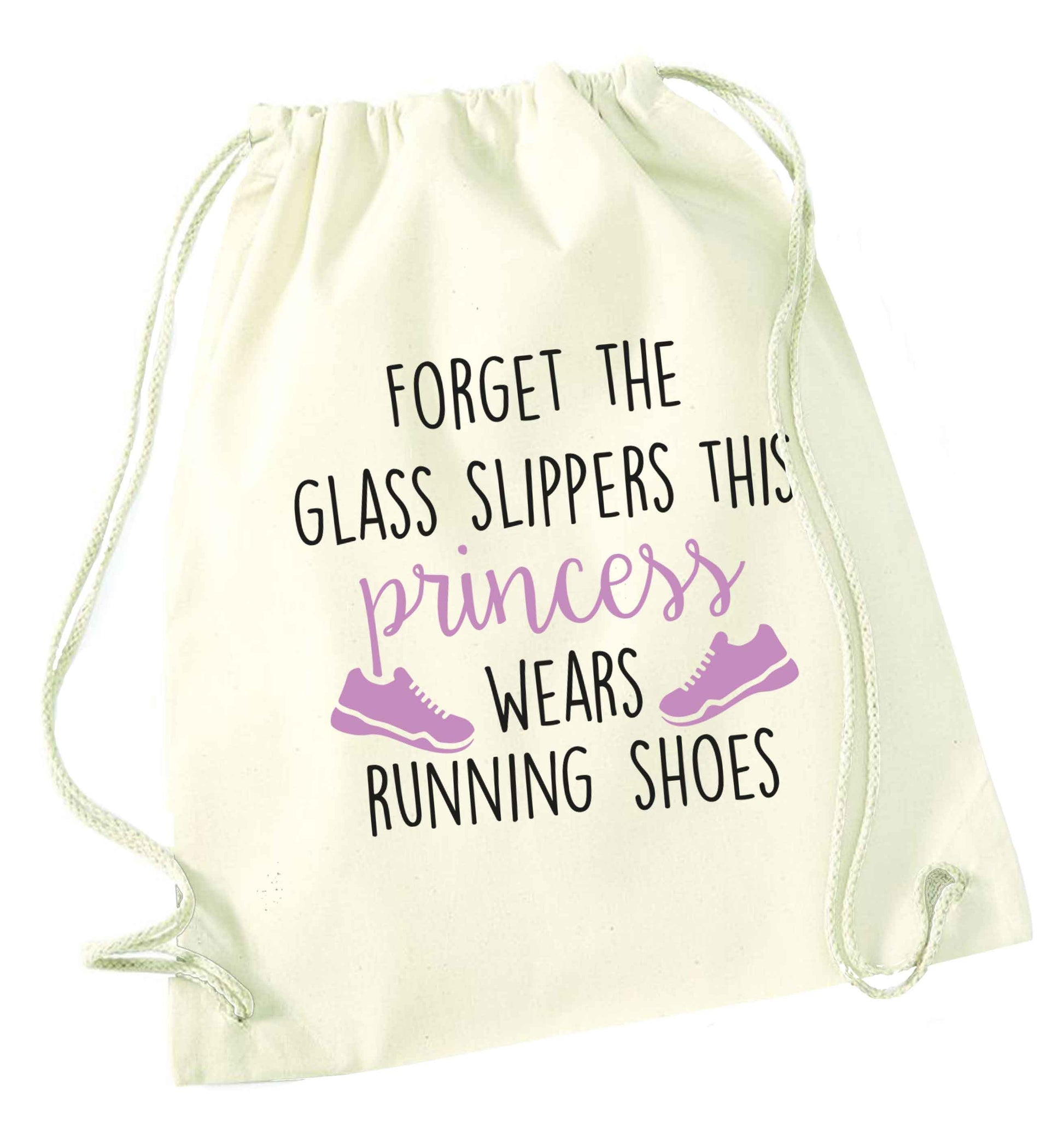 Forget the glass slippers this princess wears running shoes natural drawstring bag