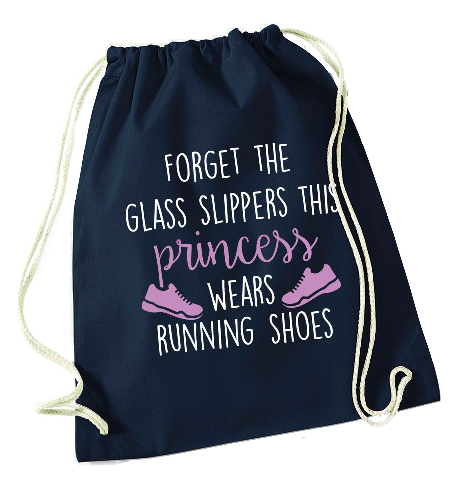 Forget the glass slippers this princess wears running shoes navy drawstring bag