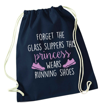 Forget the glass slippers this princess wears running shoes navy drawstring bag