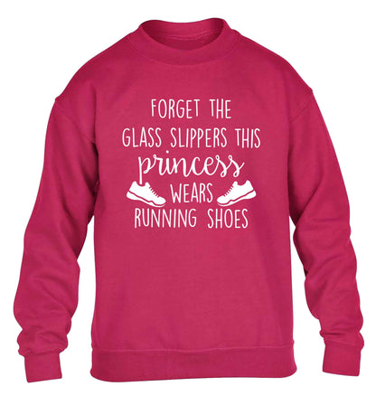 Forget the glass slippers this princess wears running shoes children's pink sweater 12-13 Years
