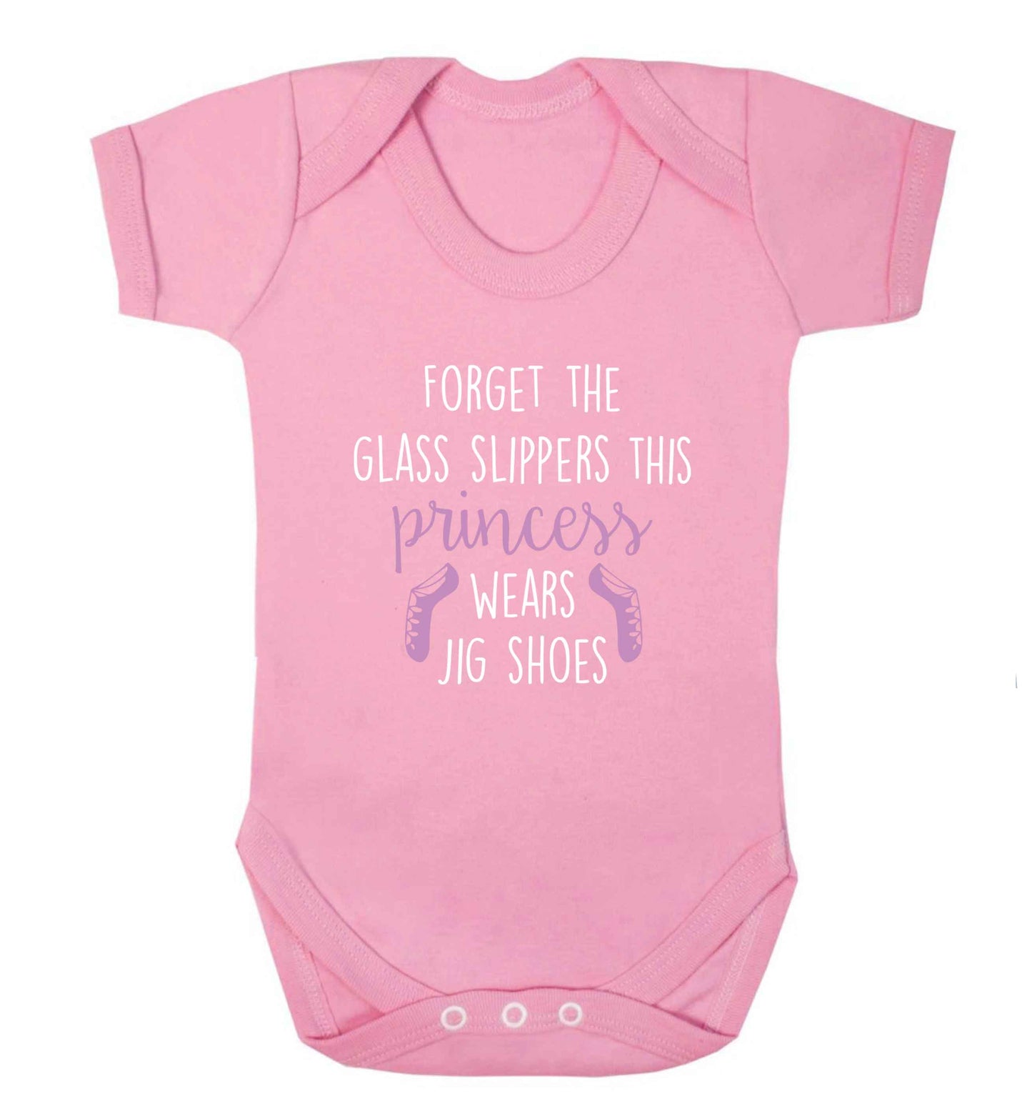 This princess wears jig shoes baby vest pale pink 18-24 months