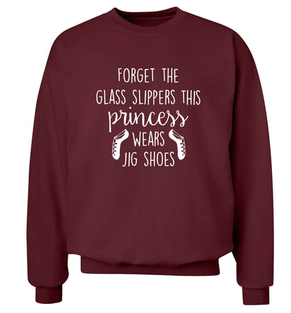 This princess wears jig shoes adult's unisex maroon sweater 2XL