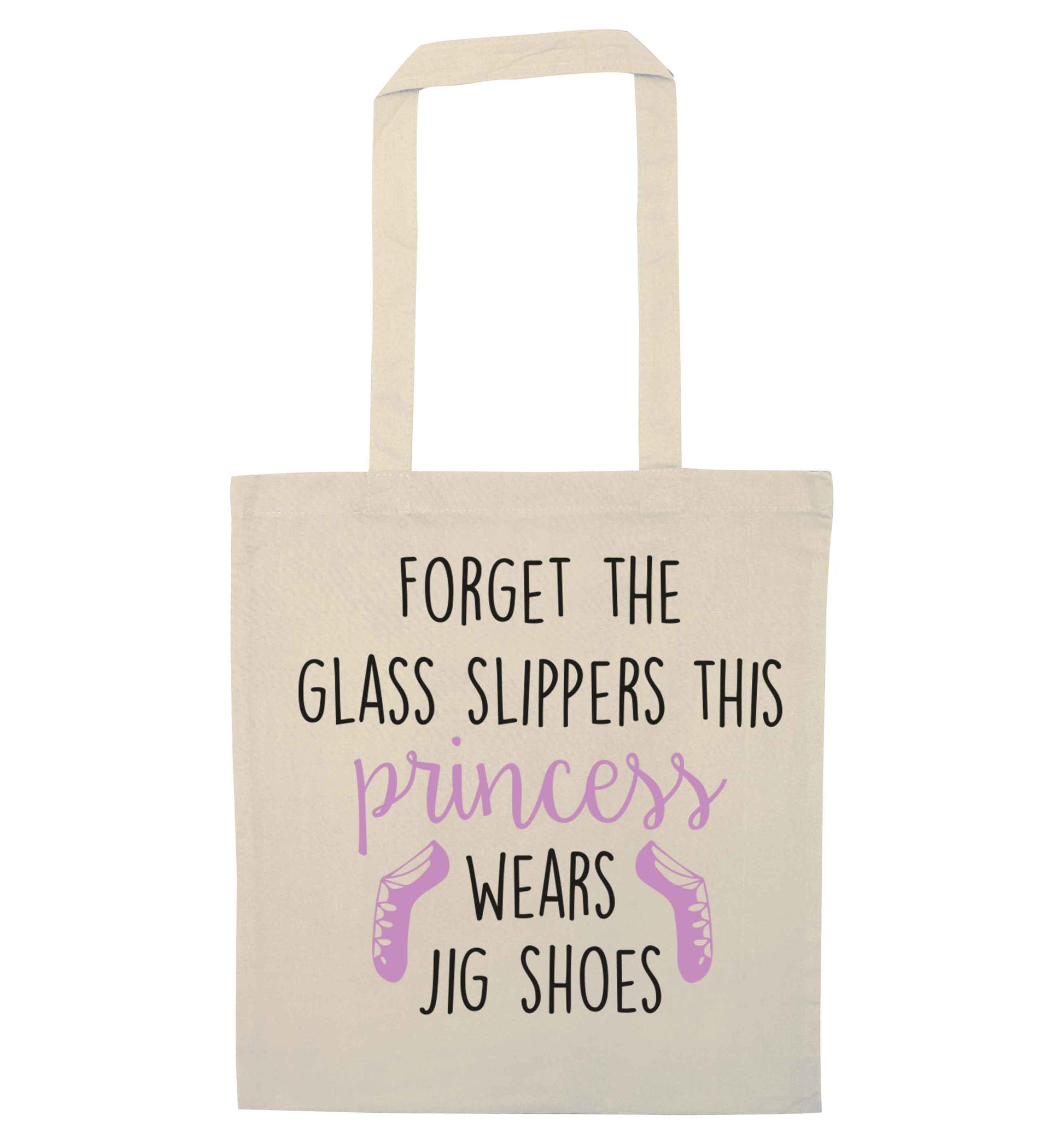 This princess wears jig shoes natural tote bag