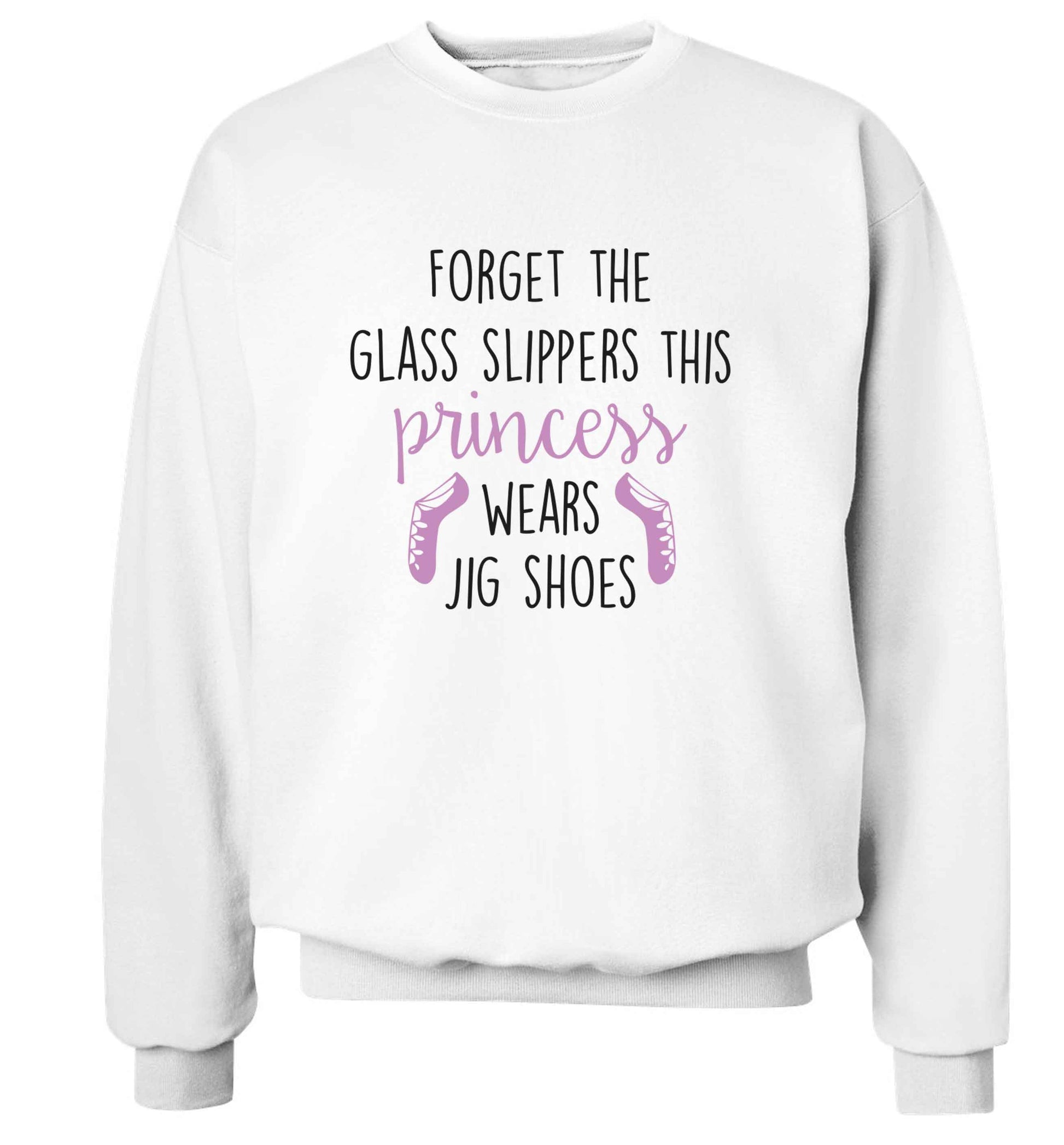 This princess wears jig shoes adult's unisex white sweater 2XL