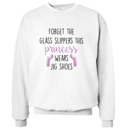 This princess wears jig shoes adult's unisex white sweater 2XL