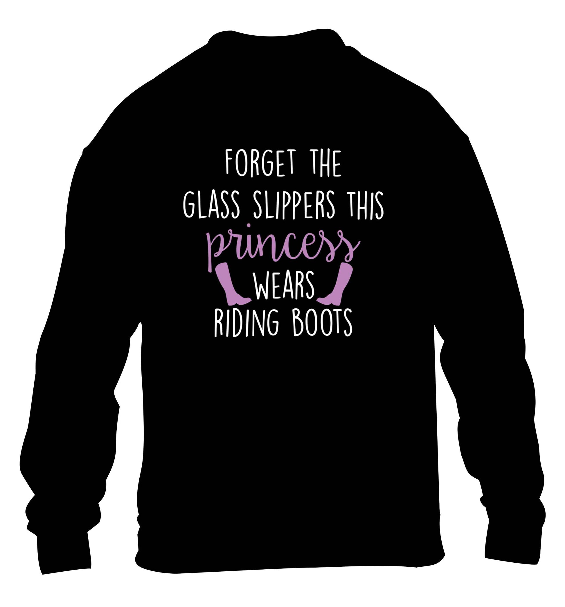 Forget the glass slippers this princess wears riding boots children's black sweater 12-13 Years