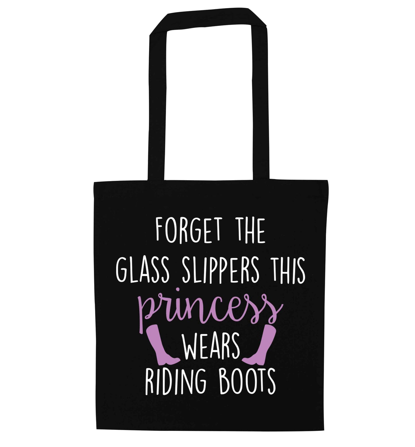 Forget the glass slippers this princess wears riding boots black tote bag
