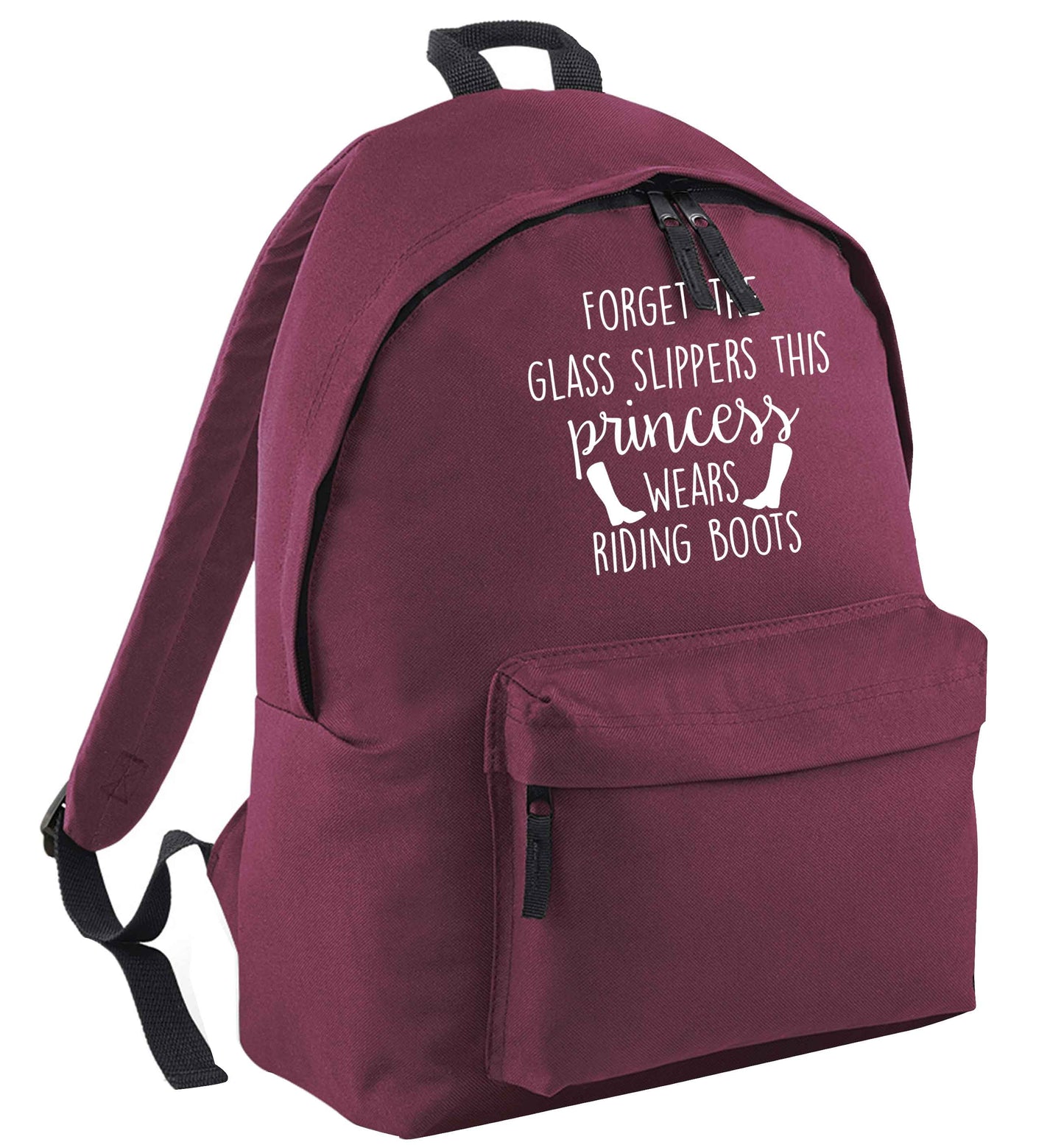 Forget the glass slippers this princess wears riding boots black adults backpack