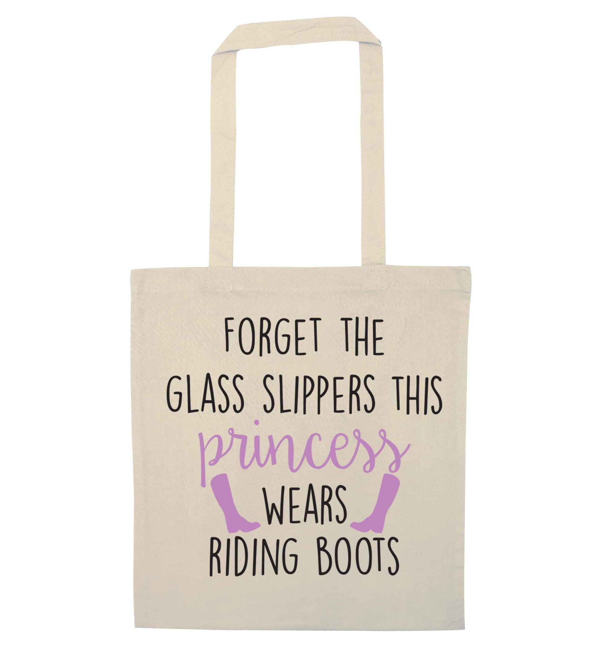 Forget the glass slippers this princess wears riding boots natural tote bag
