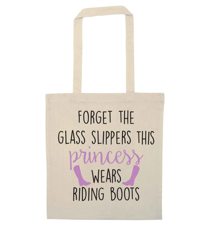 Forget the glass slippers this princess wears riding boots natural tote bag