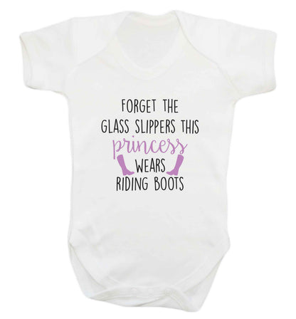 Forget the glass slippers this princess wears riding boots baby vest white 18-24 months