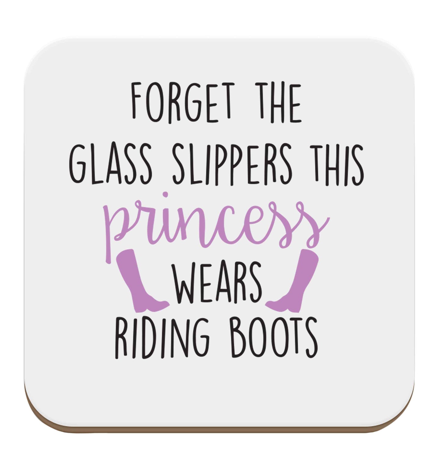 Forget the glass slippers this princess wears riding boots set of four coasters