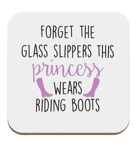Forget the glass slippers this princess wears riding boots set of four coasters
