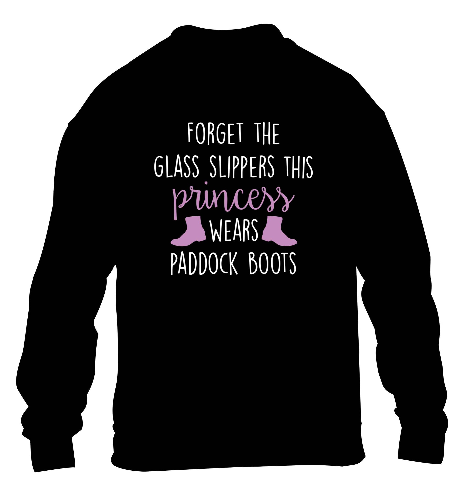 Forget the glass slippers this princess wears paddock boots children's black sweater 12-13 Years