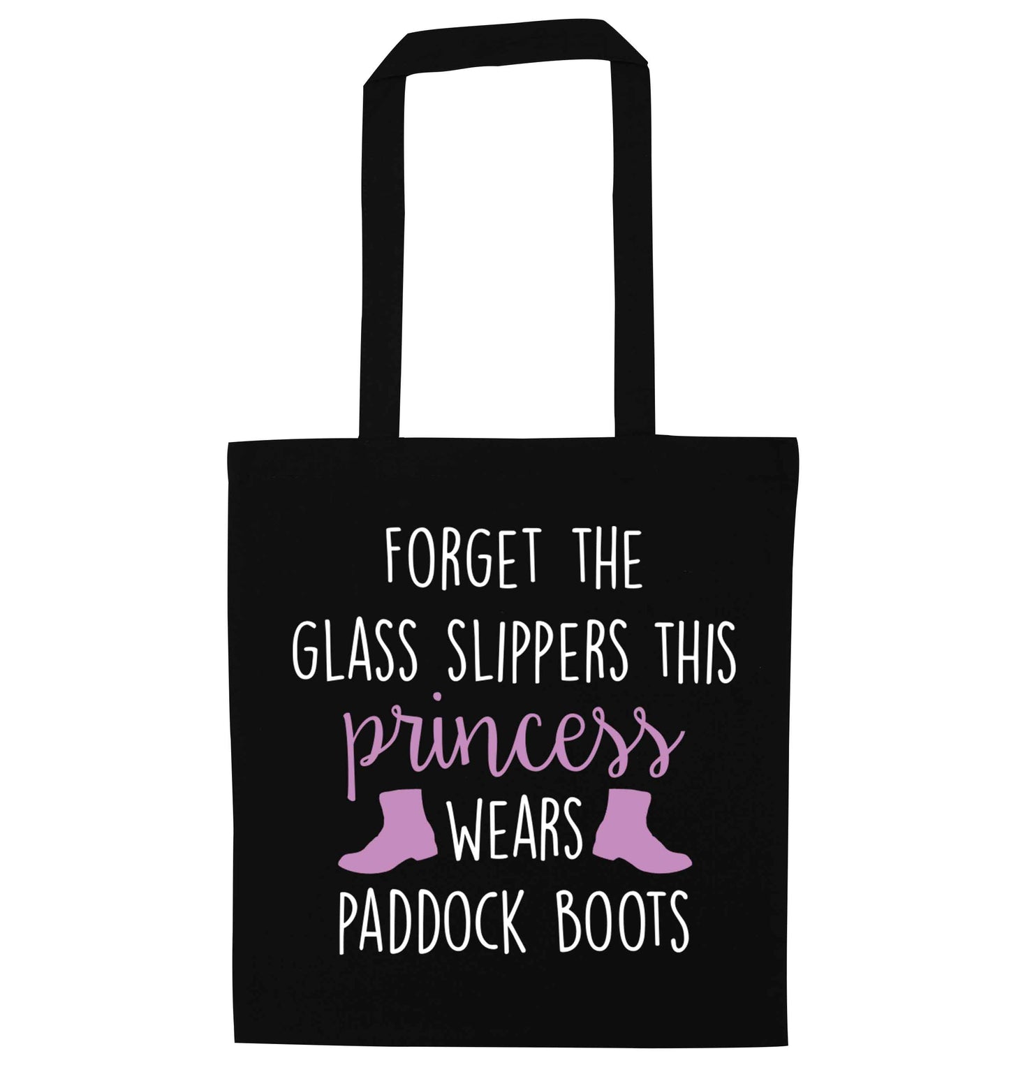Forget the glass slippers this princess wears paddock boots black tote bag