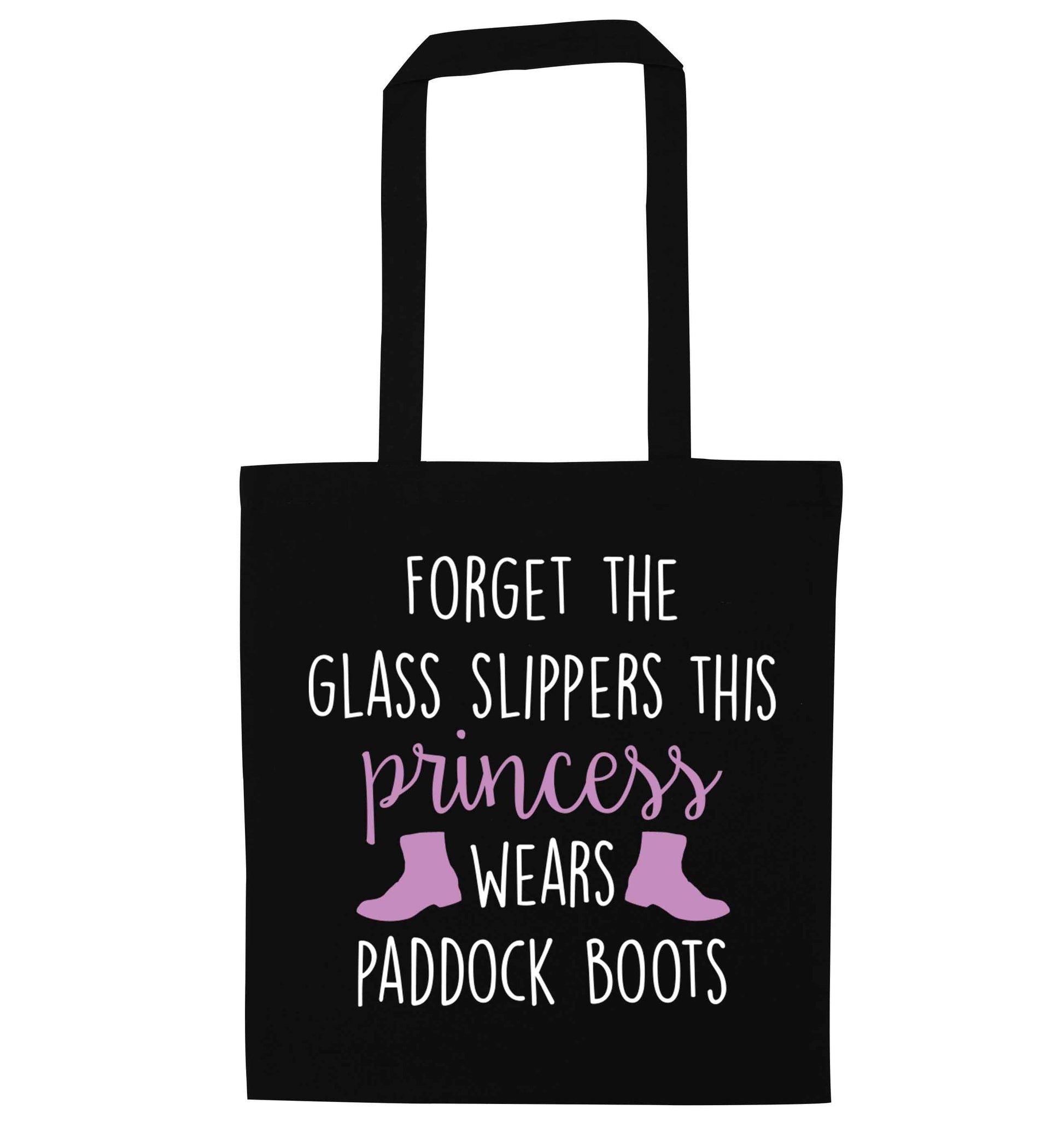 Forget the glass slippers this princess wears paddock boots black tote bag