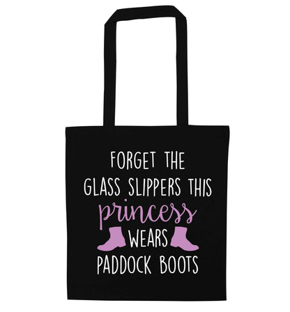 Forget the glass slippers this princess wears paddock boots black tote bag