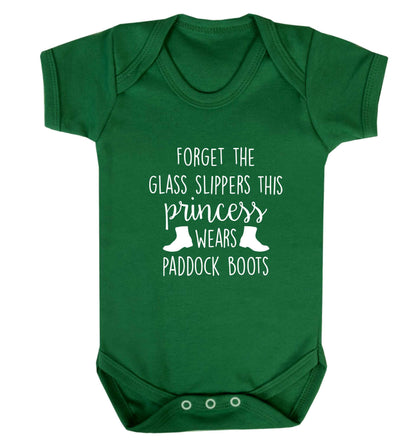 Forget the glass slippers this princess wears paddock boots baby vest green 18-24 months