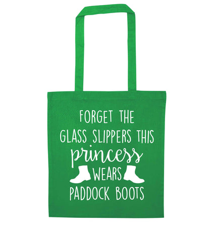 Forget the glass slippers this princess wears paddock boots green tote bag