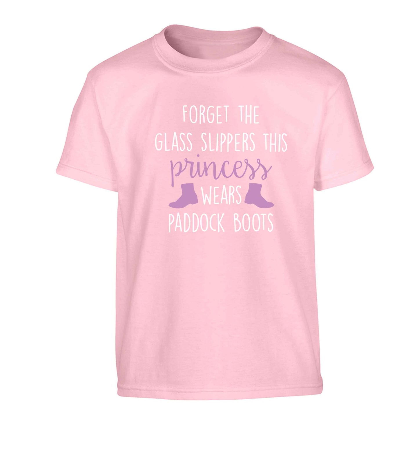 Forget the glass slippers this princess wears paddock boots Children's light pink Tshirt 12-13 Years