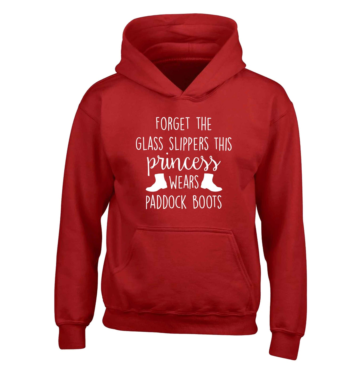 Forget the glass slippers this princess wears paddock boots children's red hoodie 12-13 Years