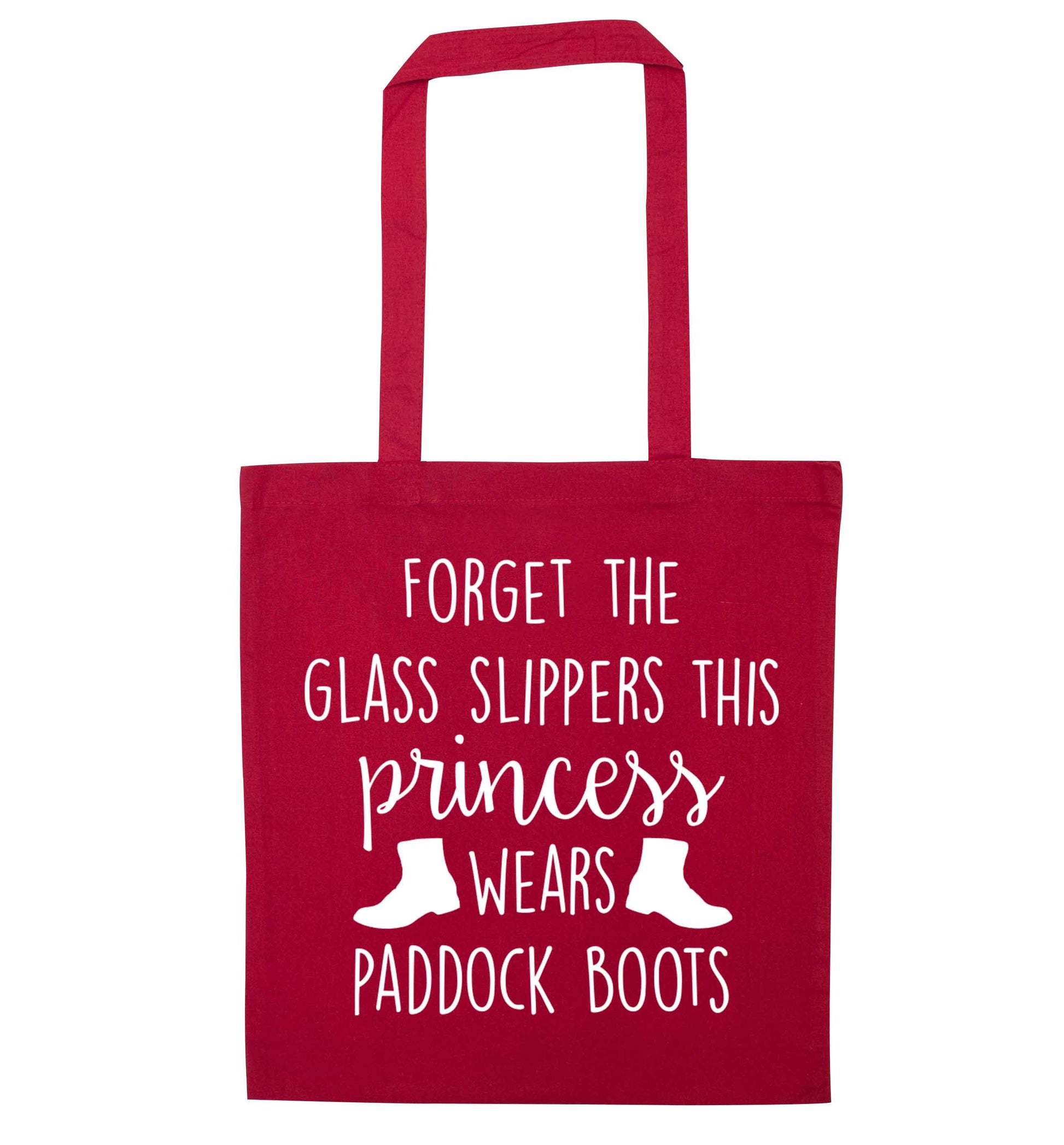 Forget the glass slippers this princess wears paddock boots red tote bag