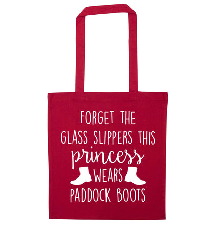 Forget the glass slippers this princess wears paddock boots red tote bag