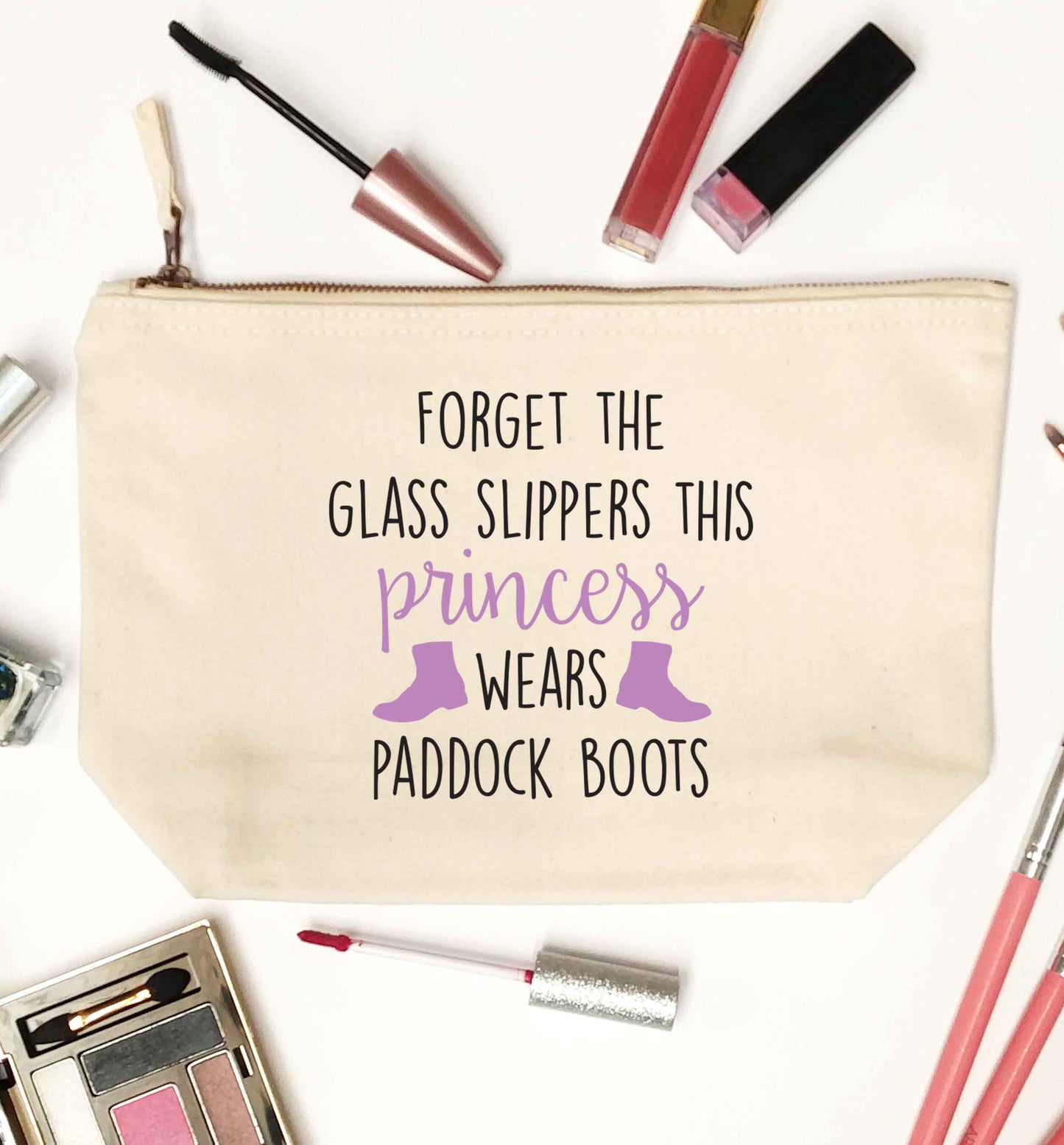 Forget the glass slippers this princess wears paddock boots natural makeup bag