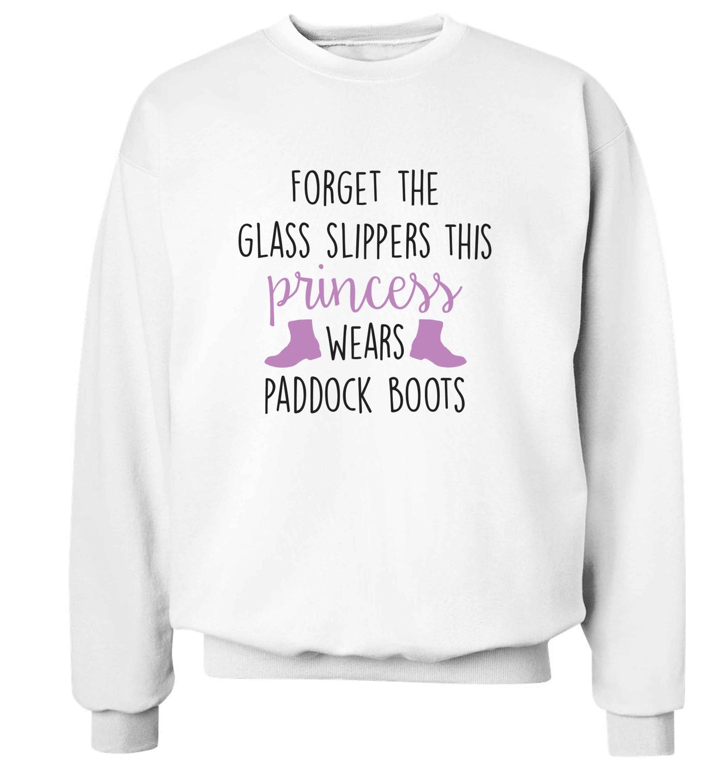 Forget the glass slippers this princess wears paddock boots adult's unisex white sweater 2XL