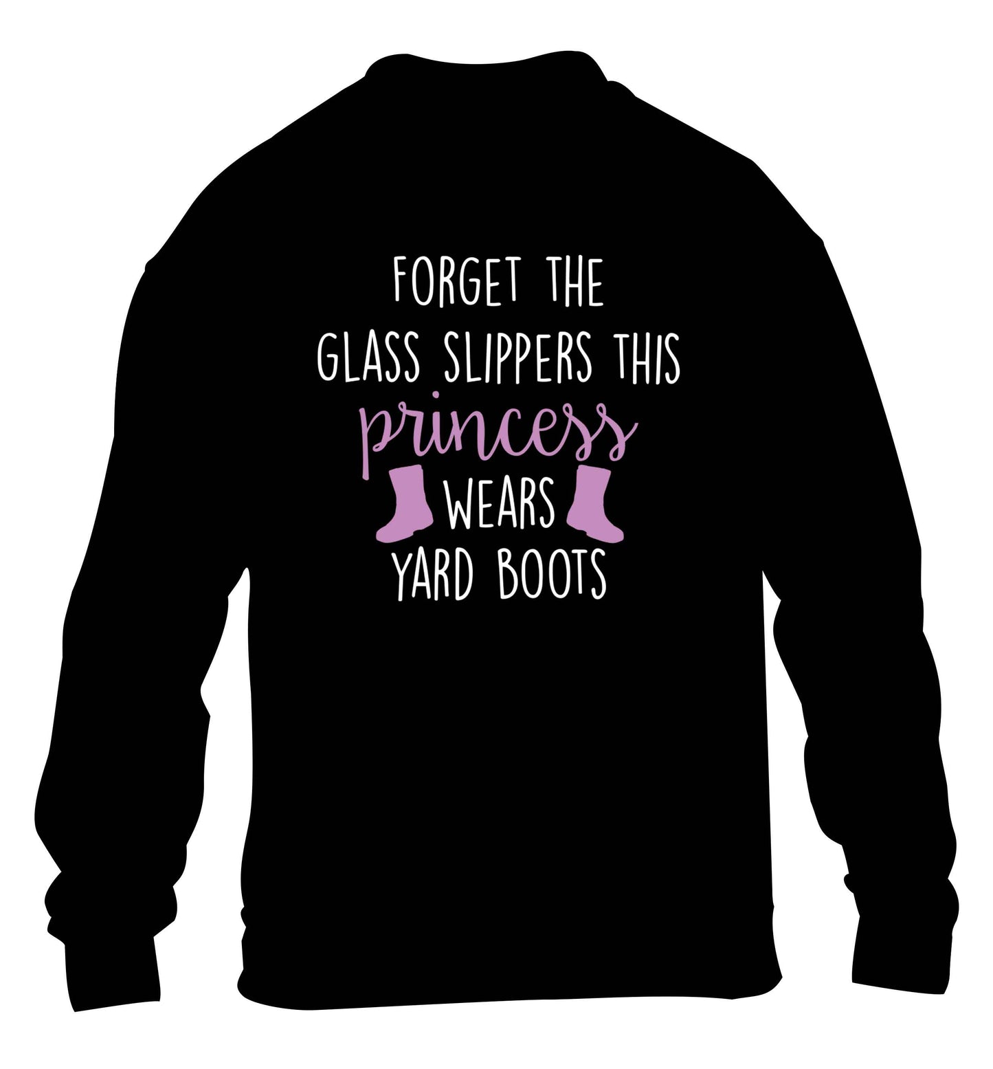 Forget the glass slippers this princess wears yard boots children's black sweater 12-13 Years
