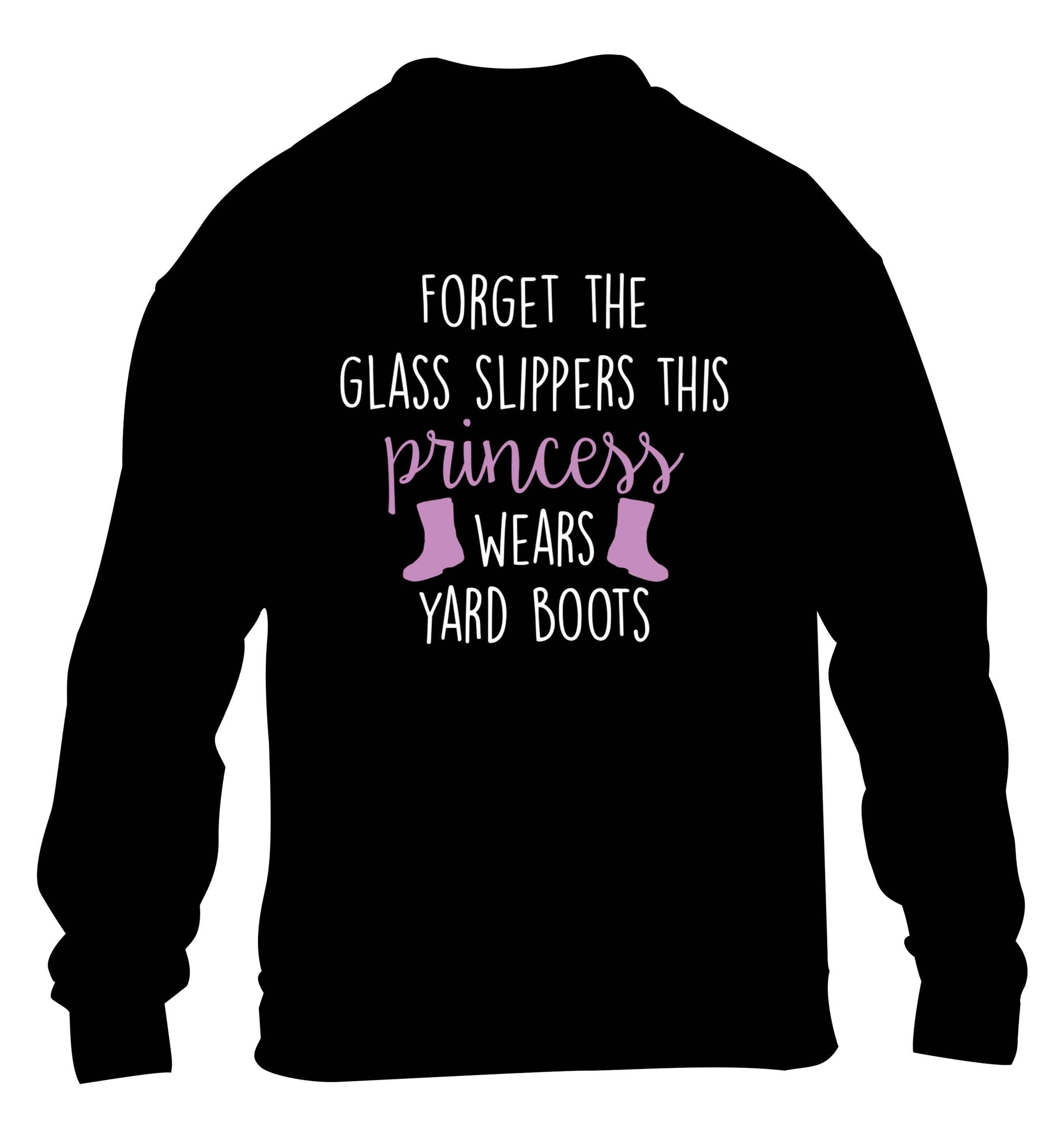 Forget the glass slippers this princess wears yard boots children's black sweater 12-13 Years