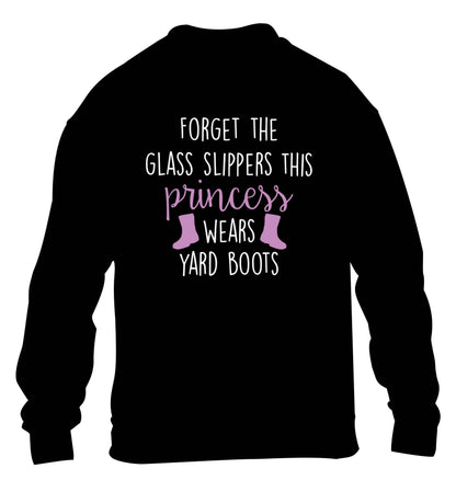 Forget the glass slippers this princess wears yard boots children's black sweater 12-13 Years
