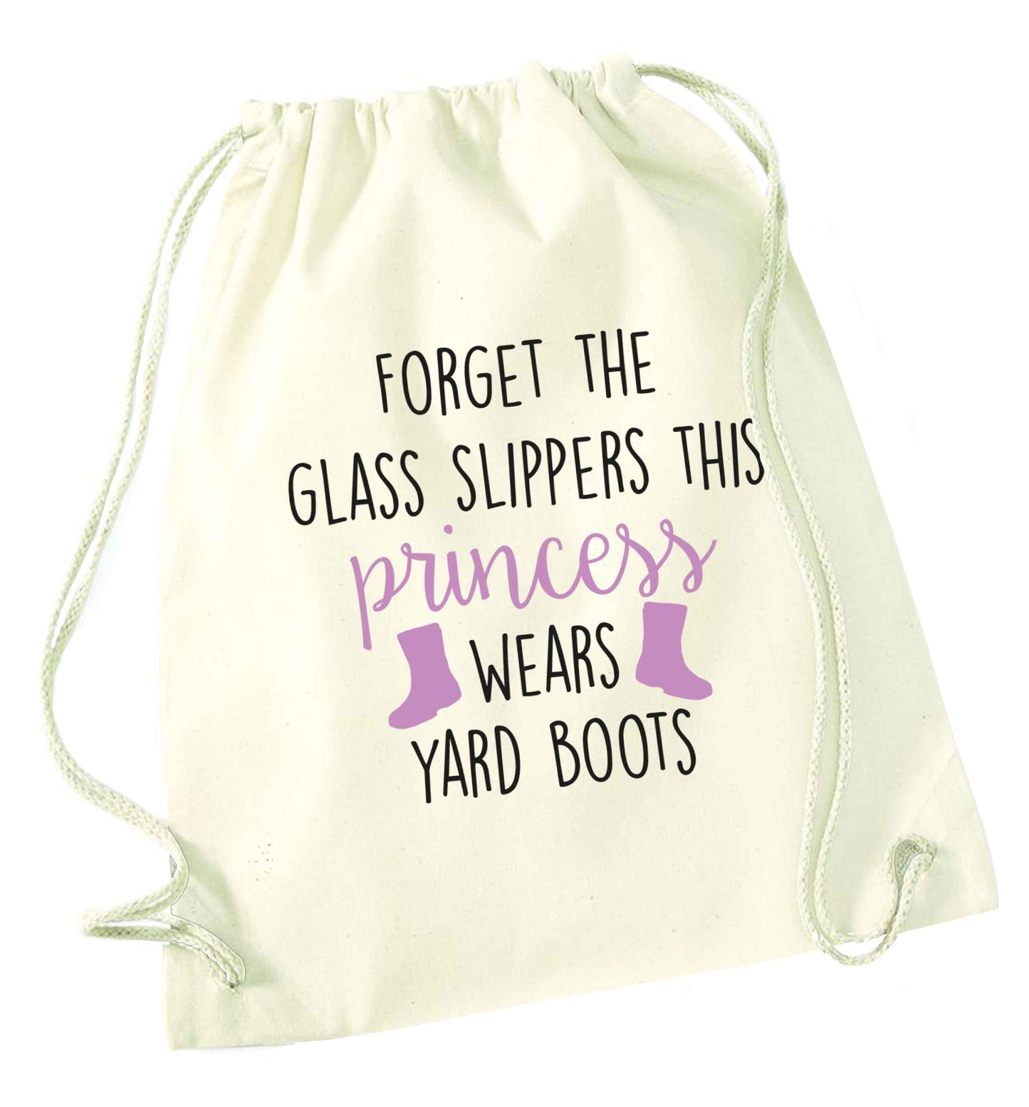 Forget the glass slippers this princess wears yard boots natural drawstring bag