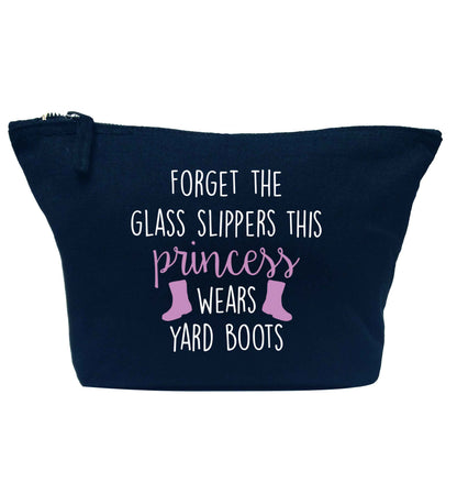 Forget the glass slippers this princess wears yard boots navy makeup bag