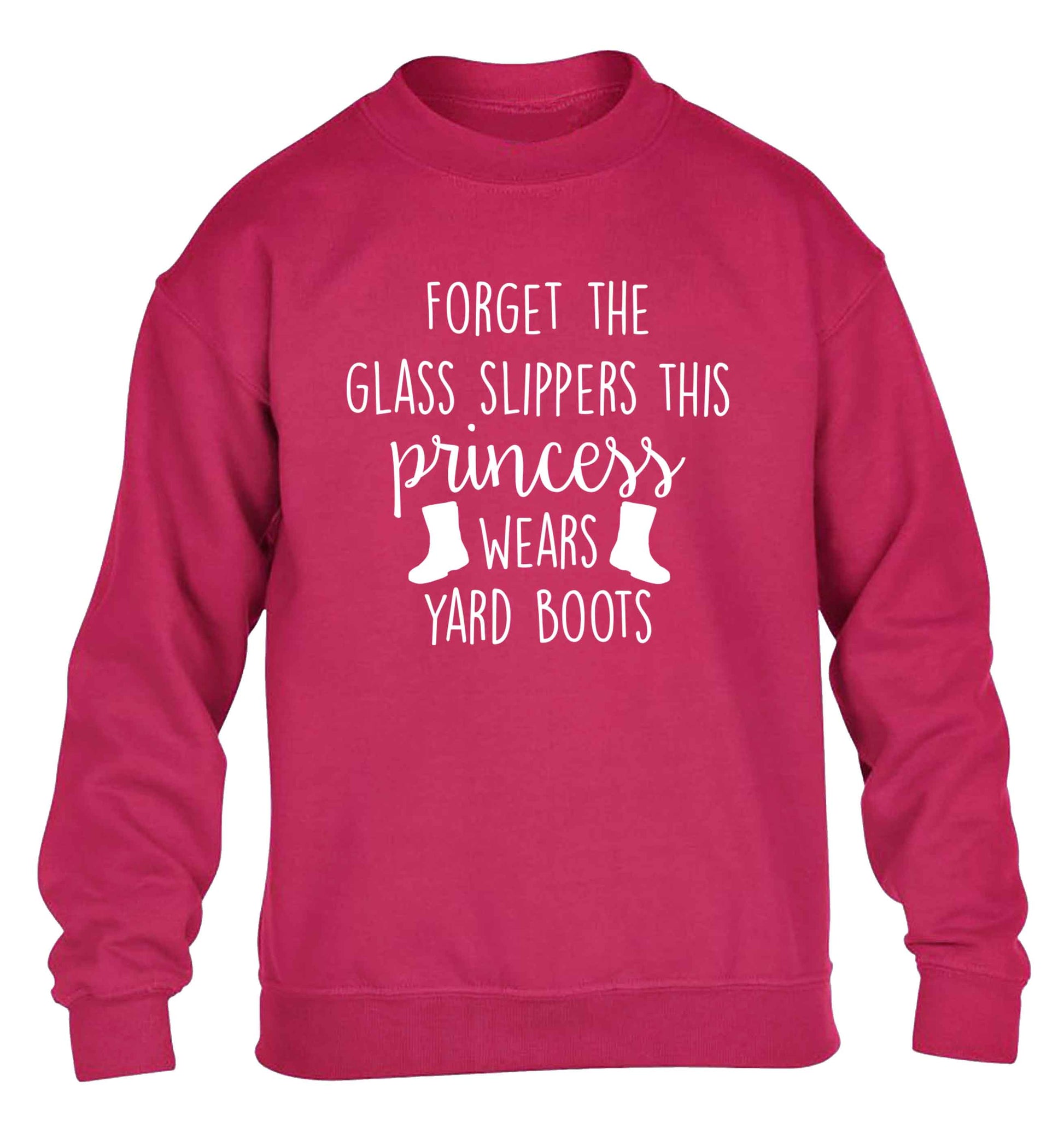 Forget the glass slippers this princess wears yard boots children's pink sweater 12-13 Years
