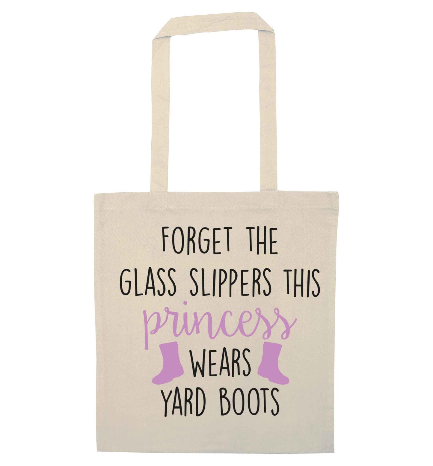 Forget the glass slippers this princess wears yard boots natural tote bag